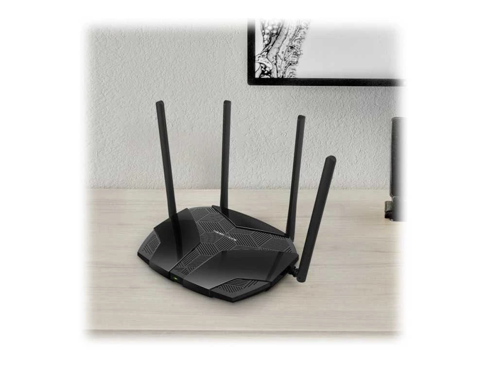 TP-Link Mercusys | AX1800 Dual-Band WiFi 6 Maršrutizatorius | MR70X | 802.11ax | 1201+574 Mbit/s | 10/100/1000 Mbit/s | Ethernet LAN (RJ-45) jungtys 3 | Tinklelio atramos Nr. | MU-MiMO Taip | Nėra mobiliojo plačiajuosčio ryšio | Antenos tipas 4xFiksuota
