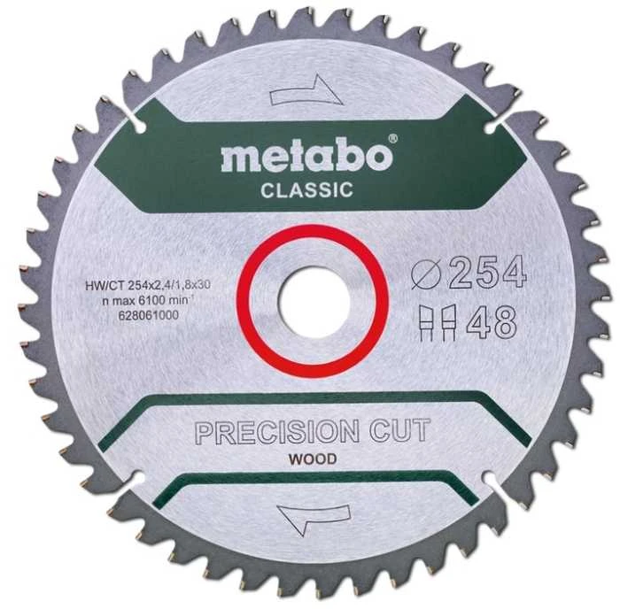 Pjovimo diskas Classic 254x2,4/1,8x30mm, z48, WZ, -5°, Metabo