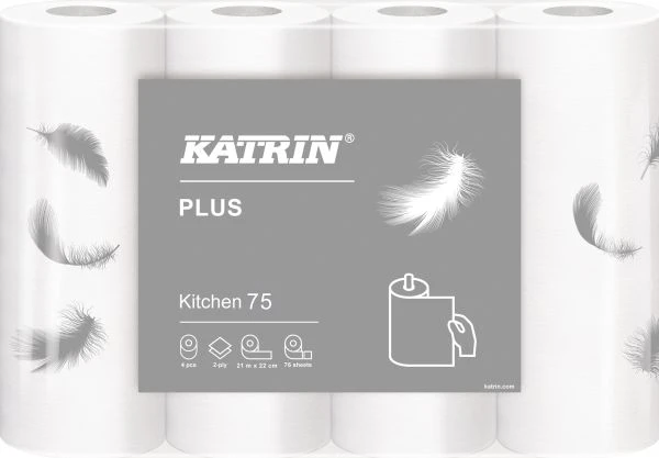 Metsa Tissue As Virtuvinis popierius „Katrin 225960 plus“ „Kitchen 75“, 32 ritinėlių pakuotė