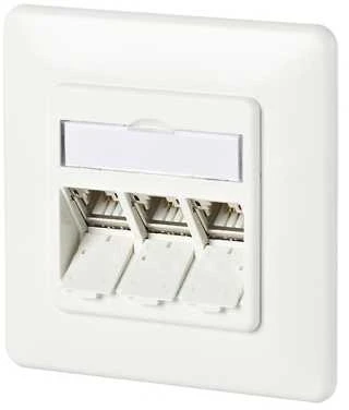 METZ CONNECT C6Amodul 3 Port 180°M UP grynai baltas