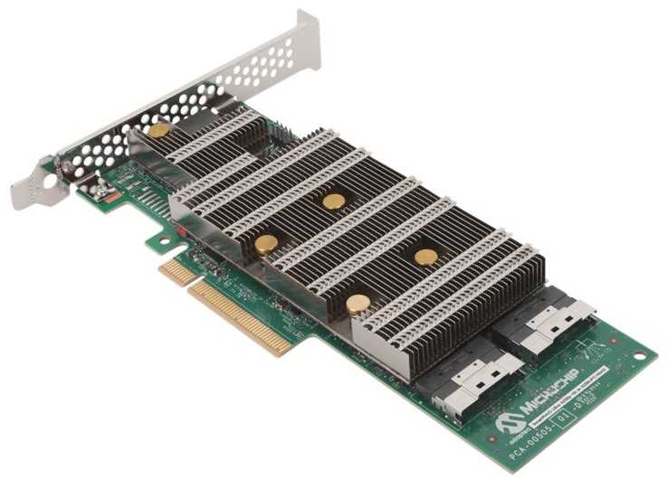 Šakotuvas Kontroler Microchip Adaptec SmartRAID Ultra 3258-16i /e 8GB SAS/NVMe 16 Port PCIe x16 24 Gbps žemo profilio