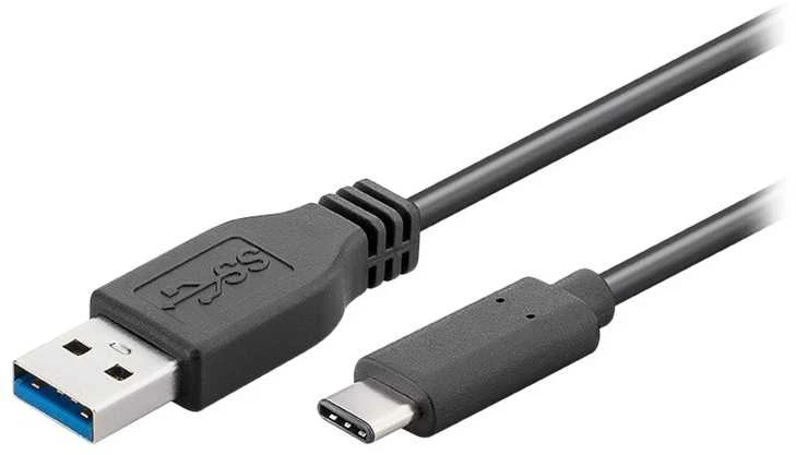 Kabelis USB MicroConnect USB-A - USB-C 0.5 m Juodas (USB3.1CA05)
