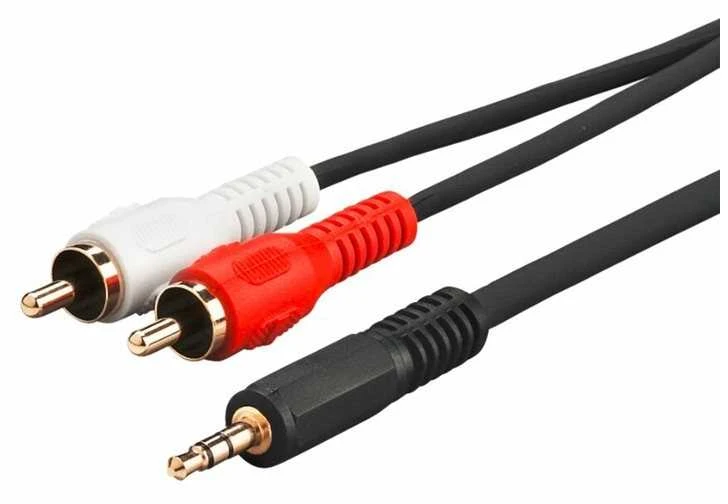 „Microconnect AUDLC10G“, 3,5 mm, kištukas, 2 x RCA, kištukas, 10 m, juodas