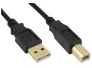 MicroConnect USB laidas InLine USB-A - USB-B 3 m juoda (34535S)