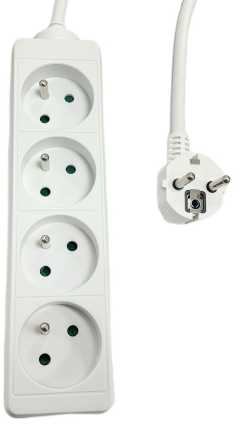Listwa zasilająca MicroConnect MC-PS040150FRW Typ francuski 4 1.5m Baltas