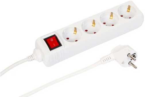 Kabelis zasilający MicroConnect Microconnect MC-GRU0045WS rozgałęziacz 5 m 4 x gniazdo jungiama į tinklą Wewnętrzna Baltas