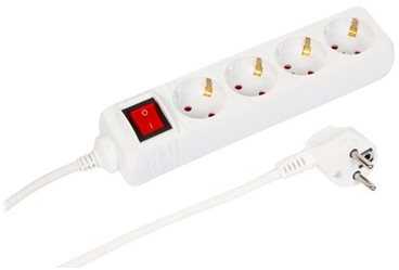 Maitinimo kabelis MicroConnect MC-GRU00415WS skirstytuvas 1,5 m 4 x elektros lizdai, skirti naudoti viduje, baltas