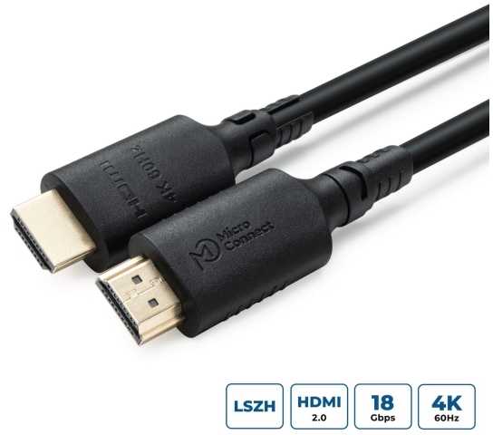 MicroConnect 4K HDMI 2.0 cable 1.8m LSZH