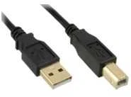 MicroConnect 5m USB2.0 A-B M-M - 5 m - USB A - USB B - 2.0 - Male/Male - Juodas