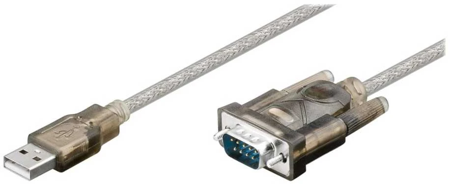 Kabelis USB MicroConnect USB-A - DB-9 1,5 m Pilka (USB2.0 - Serial DB9 M-M, 1,5 m)