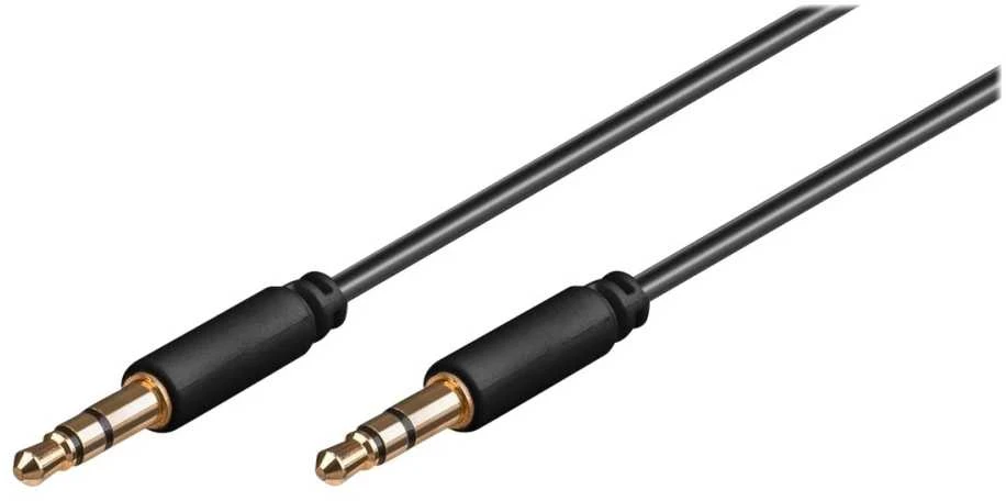 Kabelis MicroConnect Jack 3.5mm - Jack 3.5mm 1m juoda (AULL1)