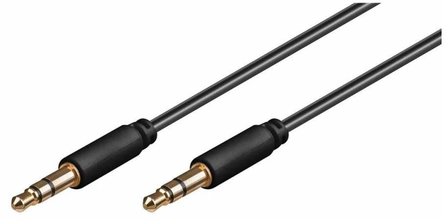 MicroConnect 3,5 mm laidas su auksuotais antgaliais