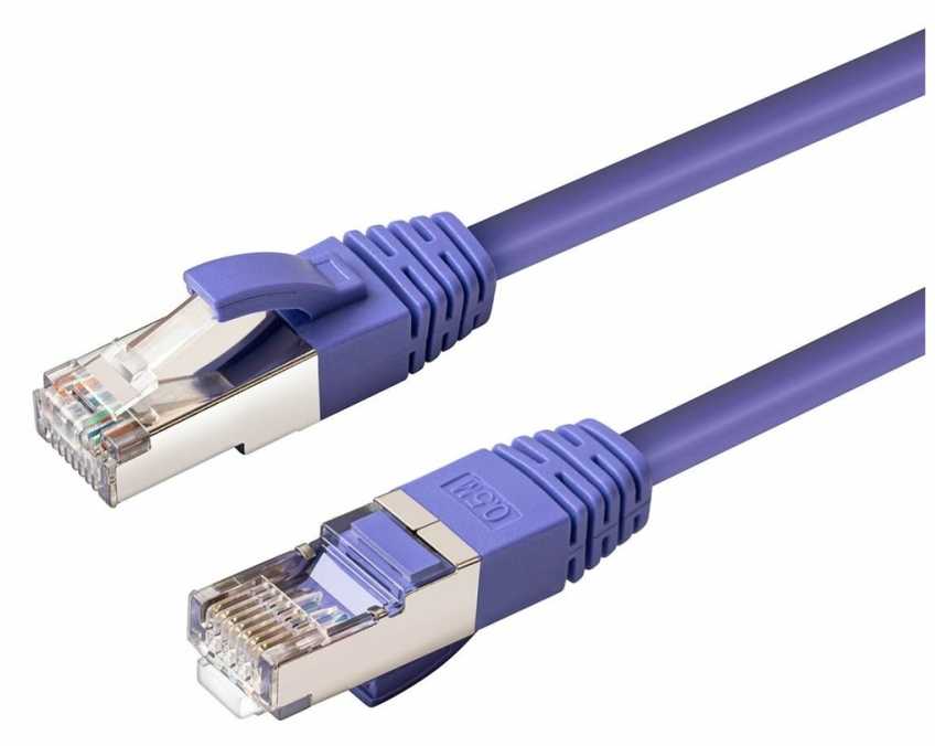 MicroConnect CAT6A S/FTP 30m Violetinė LSZH