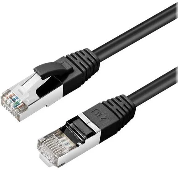 MicroConnect CAT6A S/FTP 7.5m Juodas LSZH