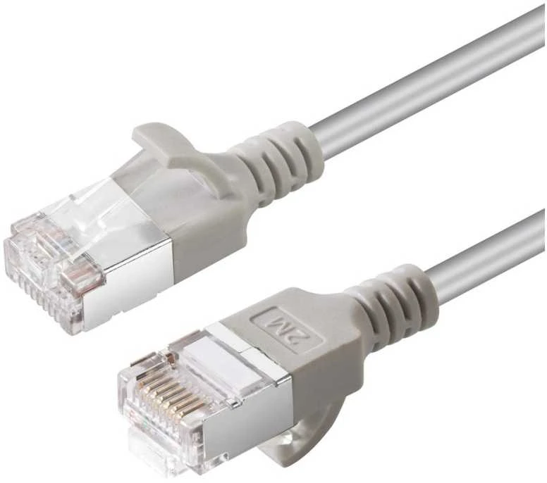 „Microconnect V-FTP6A0025-SLIM“, 0,25 m, Cat6a, U/FTP (STP), RJ-45, RJ-45, pilkas