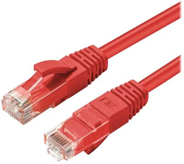 MicroConnect CAT6A UTP 1.5m Raudona LSZH