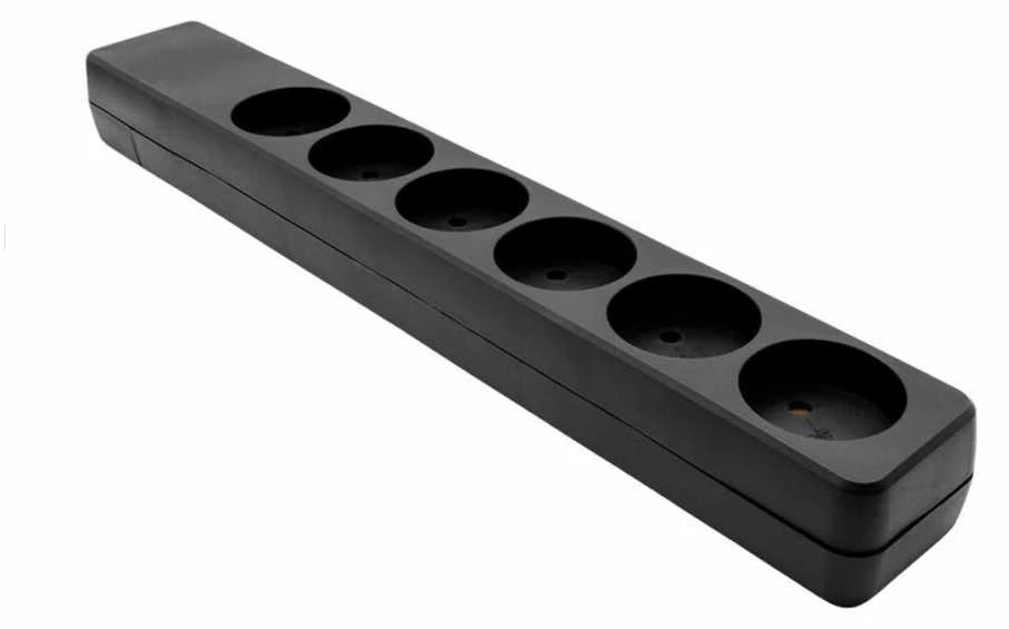 Microconnect MC-GRU0600DKB, vidaus, be kištuko, juoda, 6 kintamosios srovės lizdai (-ų), 190 g, 200 g