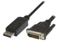 DisplayPort į DVI-D kabelis, priartinti jungčių kontaktai