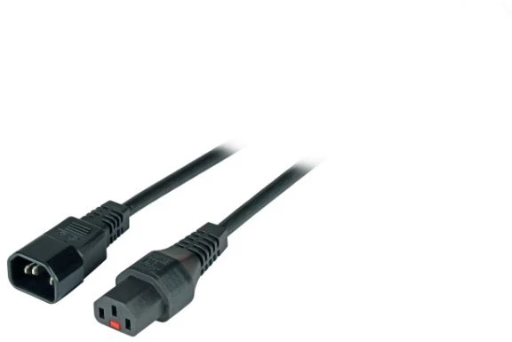 MicroConnect Assmann Electronic ASM IEC-PC1022 maitinimo kabelis, kištukas C14, Ho5VV-F 3 X 1.00mm2 iki C13 IEC LOCK, 3m juodas