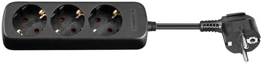 MicroConnect 3 lizdai 1,5 m juoda (GRU003B-WOS)