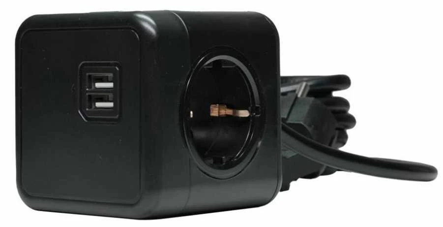 „Microconnect GRUCUBE2USB-B3“, 3 m, Vidaus sąlygoms, F tipo, F tipo, Tiesus, Juodas