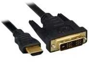 HDMI į DVI-D kabelis su auksuotais antgaliais