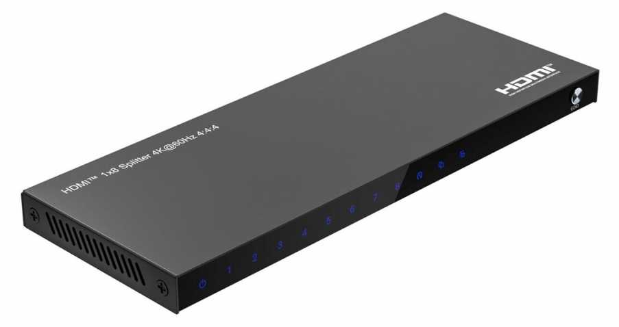 Šakotuvas MicroConnect HDMI 4K Splitter 1x 8 Support