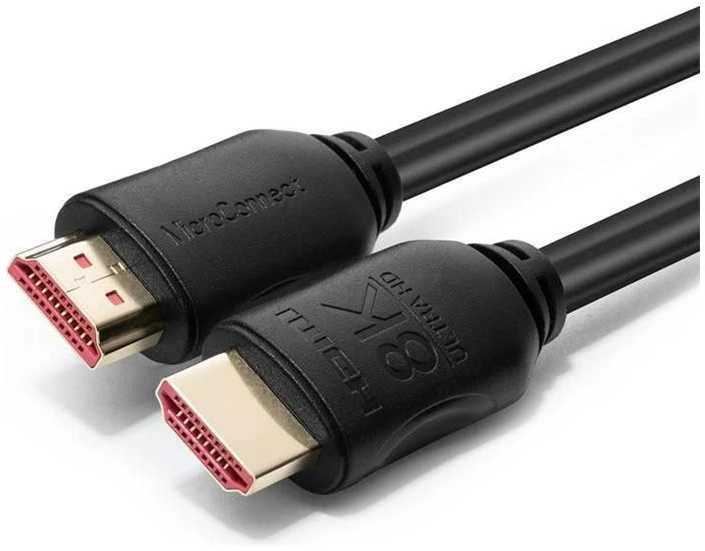MicroConnect 8K HDMI kabelis, 7,5 m ilgio juodas