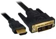 HDMI į DVI-D kabelis su auksinėmis jungtimis