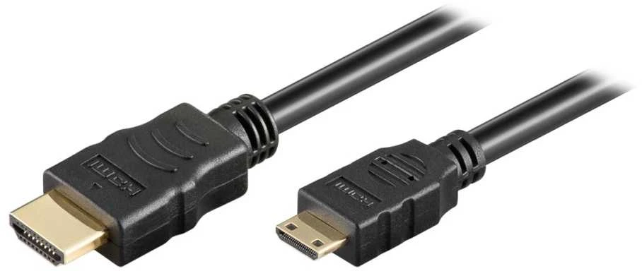 HDMI į HDMI Mini kabelio jungtys