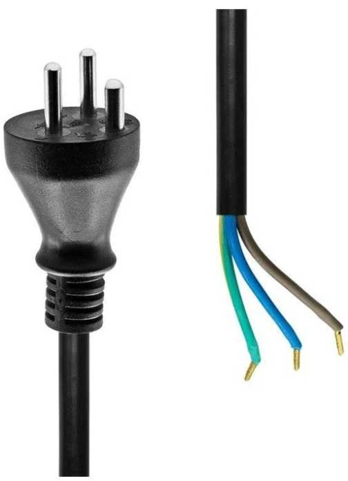 MicroConnect K tipo atviro galo maitinimo laidas 3 m, juodas