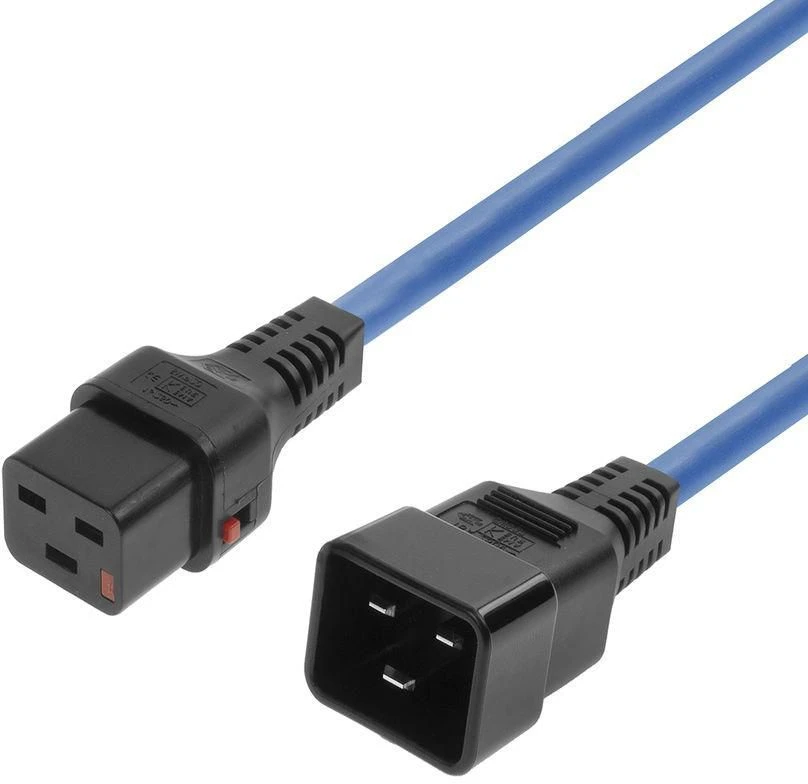 MicroConnect Powercord C19 IEC Lock - C20 (MC-C19C20LOCK-2M-B)