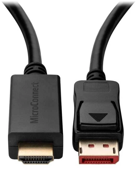 Kabelis MicroConnect Rodyti Uostas - HDMI 1m Juodas (MC- DP- HDMI- 1004K)
