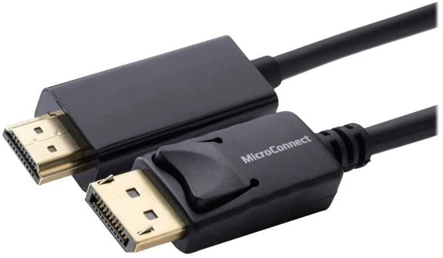 Kabelis MicroConnect DisplayPort – HDMI 3m juoda (DisplayPort 1.2–HDMI kabelis)