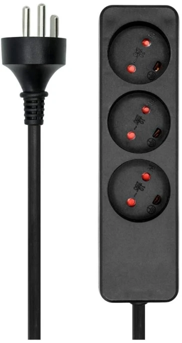 Microconnect MC-GRU0310DKB, 10 m, K tipo, K tipo, Juoda, 3 kintamosios srovės lizdai (-ų), 1,05 kg