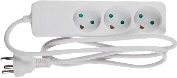 „MicroConnect“ daniškas maitinimo lizdas 3 lizdai 5m Baltas (MC-GRU0350DK)