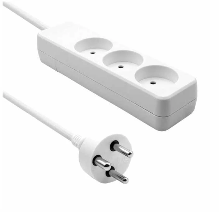 „MicroConnect“ daniškas maitinimo lizdas 3 lizdai 5m Baltas (MC-GRU0350DK)