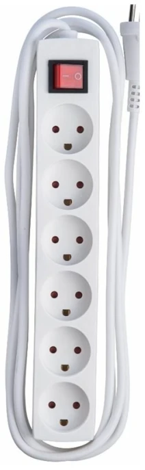 „MicroConnect“ maitinimo lizdas 6 lizdai, 3 m, Baltas (MC-GRU0630DK)