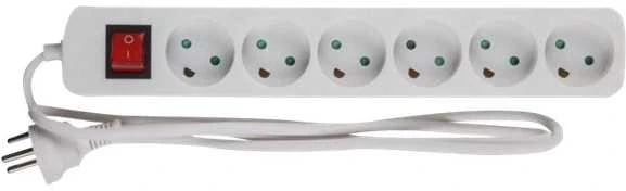 „MicroConnect“ maitinimo lizdas 6 lizdai, 3 m, Baltas (MC-GRU0630DK)