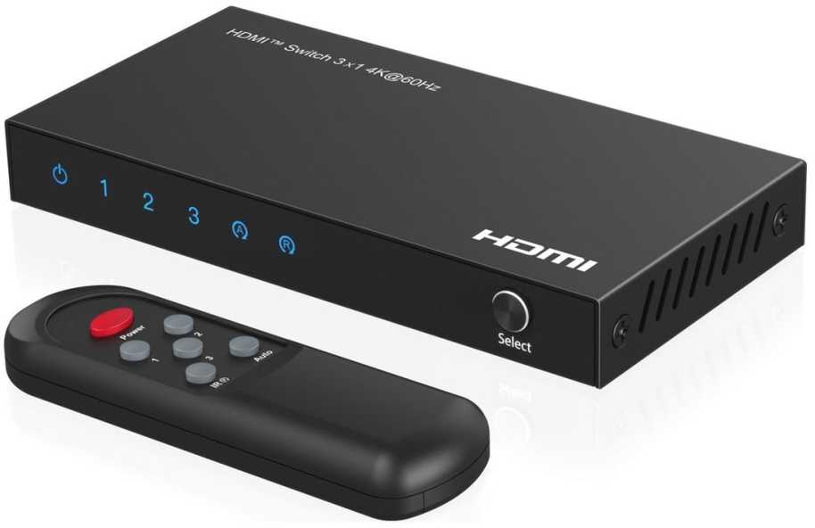 „MicroConnect MC-HDMISWITCH0301-4K AV signalo perdavimo sistema, vaizdo perjungiklis“