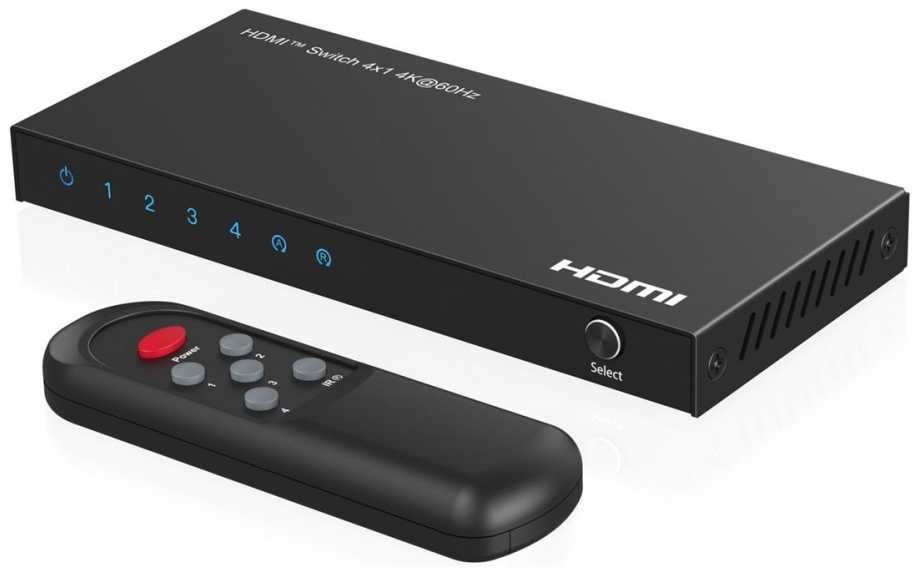AV signalo perdavimo sistema MicroConnect „Microconnect MC-HDMISWITCH0401-4K“ vaizdo jungiklis