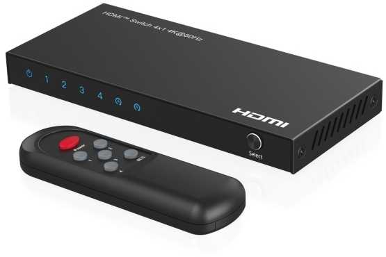 AV signalo perdavimo sistema MicroConnect „Microconnect MC-HDMISWITCH0401-4K“ vaizdo jungiklis