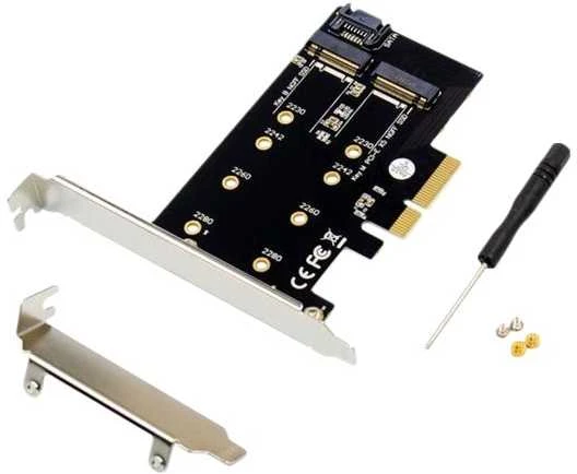 Kontrolierius MicroConnect PCie x4 M.2 B & M Raktas NVME