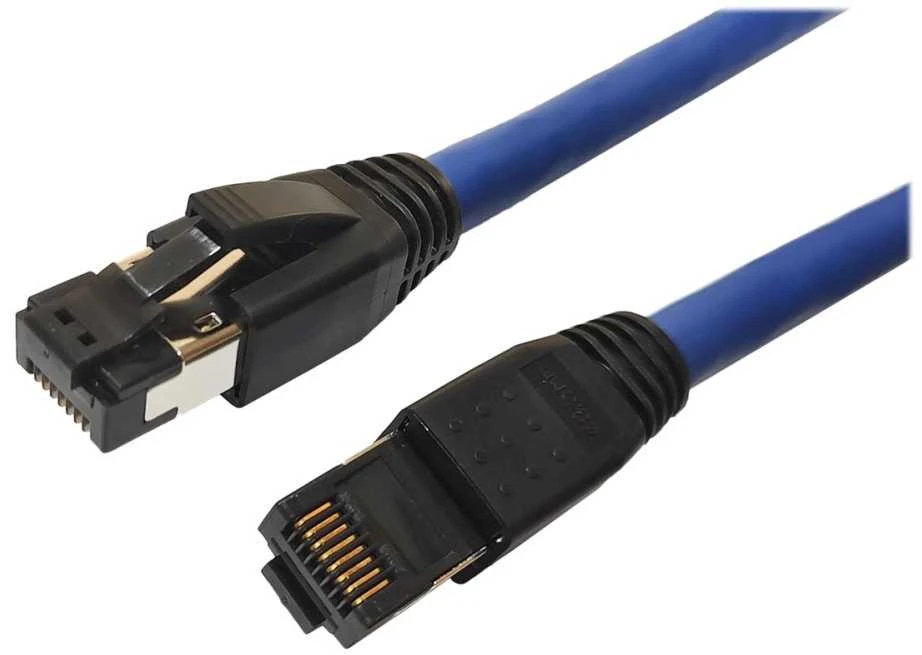 MicroConnect CAT8.1 S/FTP 0,25m Mėlyna LSZH