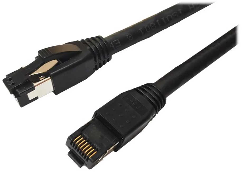 MicroConnect CAT8.1 S / FTP 0,25m Juodas LSZH