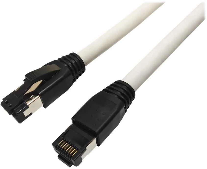 MicroConnect CAT8.1 S/FTP 0,25m Baltas LSZH