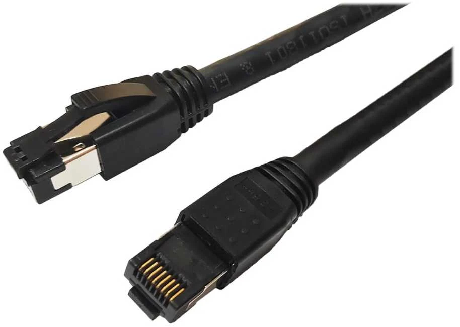 MicroConnect CAT8.1 S/FTP 0,50m Juodas LSZH