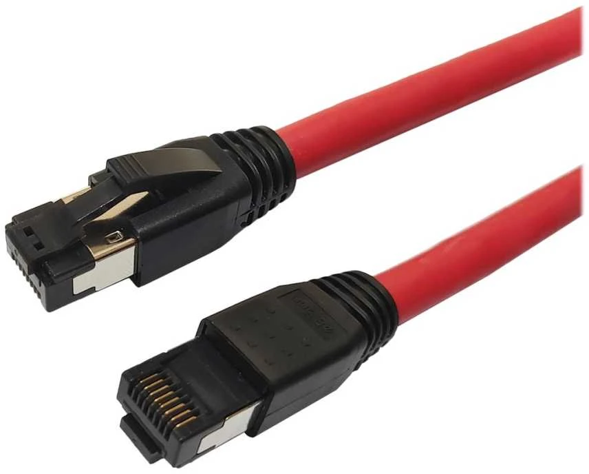 MicroConnect CAT8.1 S/FTP 1m Raudona LSZH