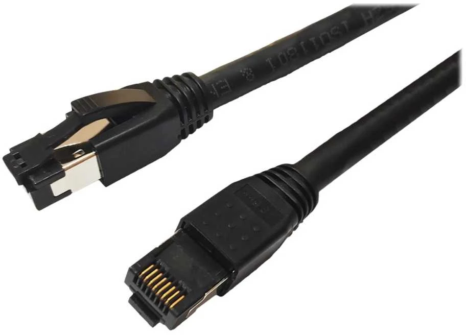 MicroConnect CAT8.1 S/FTP 7,5m Juodas LSZH