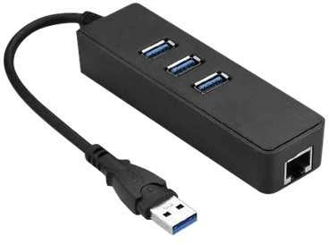 HUB USB MicroConnect 1x RJ-45 + 3x USB-A 3.0 (MC-USB3.0HUBWETH)